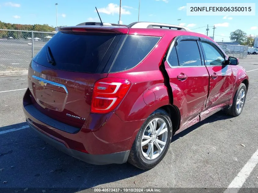 2016 Chevrolet Equinox Lt VIN: 2GNFLFEK8G6350015 Lot: 40573437