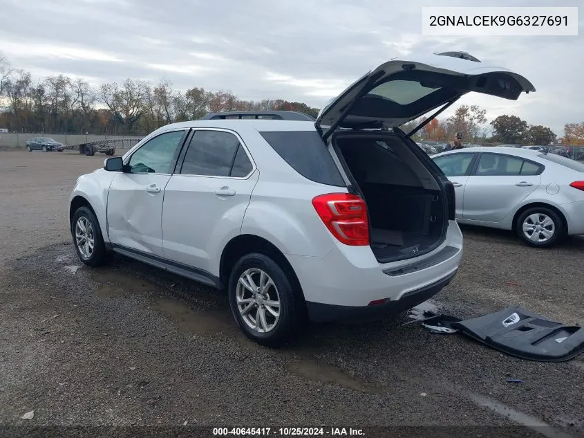 2016 Chevrolet Equinox Lt VIN: 2GNALCEK9G6327691 Lot: 40645417