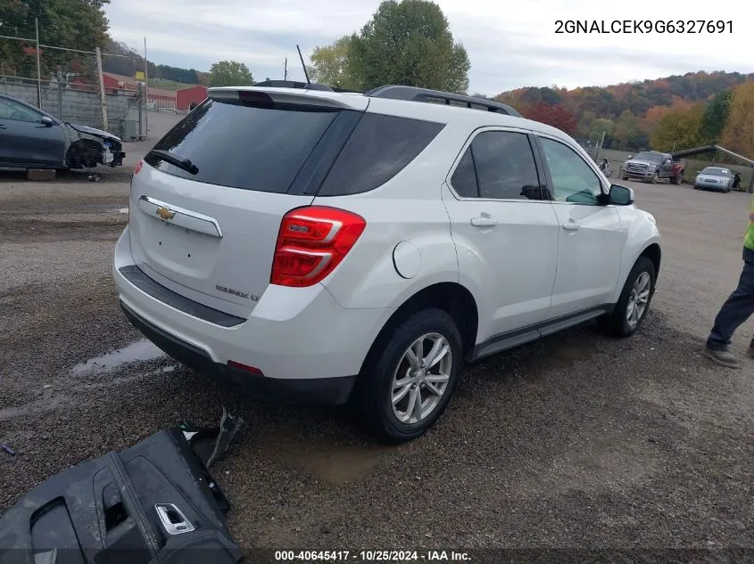 2016 Chevrolet Equinox Lt VIN: 2GNALCEK9G6327691 Lot: 40645417