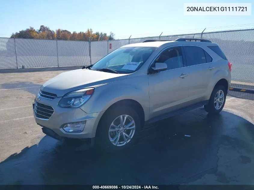 2GNALCEK1G1111721 2016 Chevrolet Equinox Lt