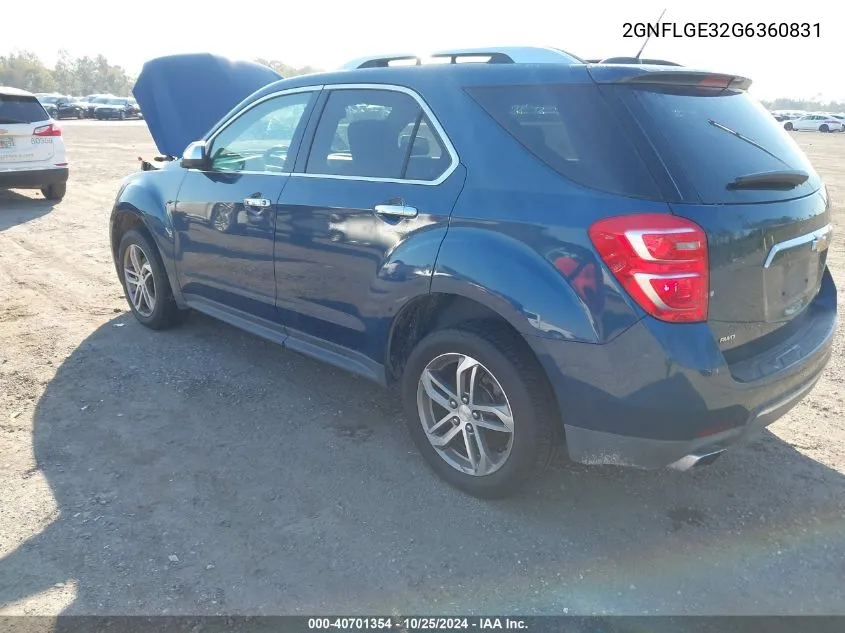 2GNFLGE32G6360831 2016 Chevrolet Equinox Ltz