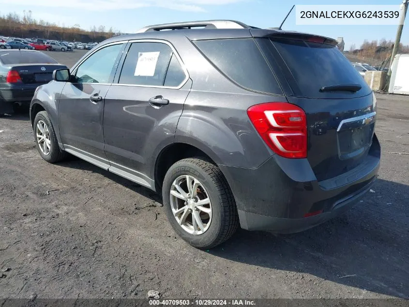 2016 Chevrolet Equinox Lt VIN: 2GNALCEKXG6243539 Lot: 40709503