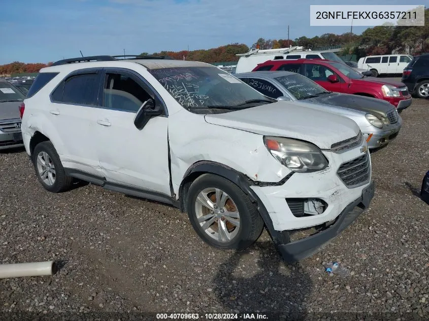 2016 Chevrolet Equinox Lt VIN: 2GNFLFEKXG6357211 Lot: 40709663