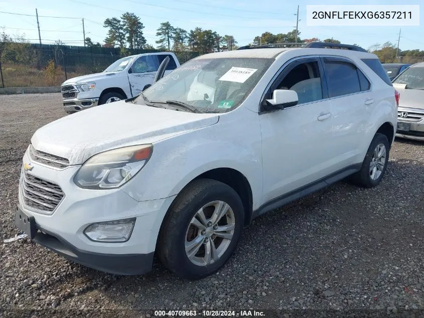 2016 Chevrolet Equinox Lt VIN: 2GNFLFEKXG6357211 Lot: 40709663