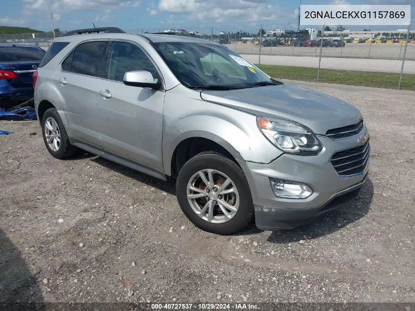 2016 Chevrolet Equinox Lt VIN: 2GNALCEKXG1157869 Lot: 40727537