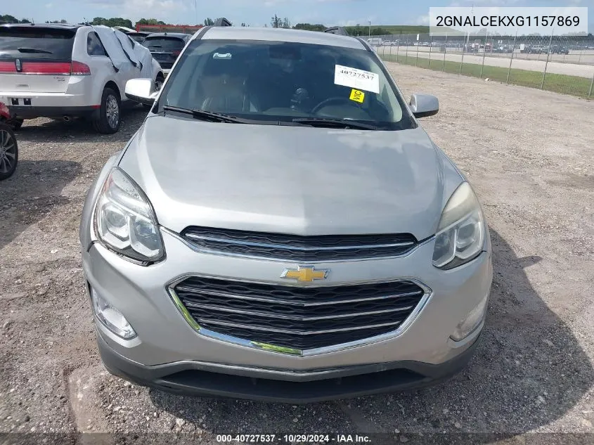 2016 Chevrolet Equinox Lt VIN: 2GNALCEKXG1157869 Lot: 40727537