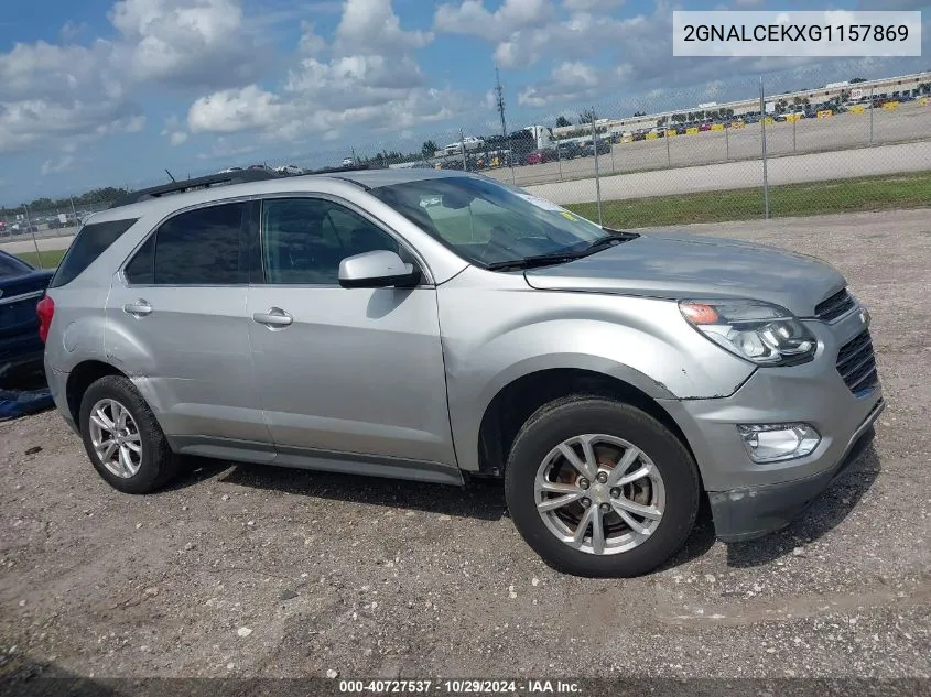 2016 Chevrolet Equinox Lt VIN: 2GNALCEKXG1157869 Lot: 40727537