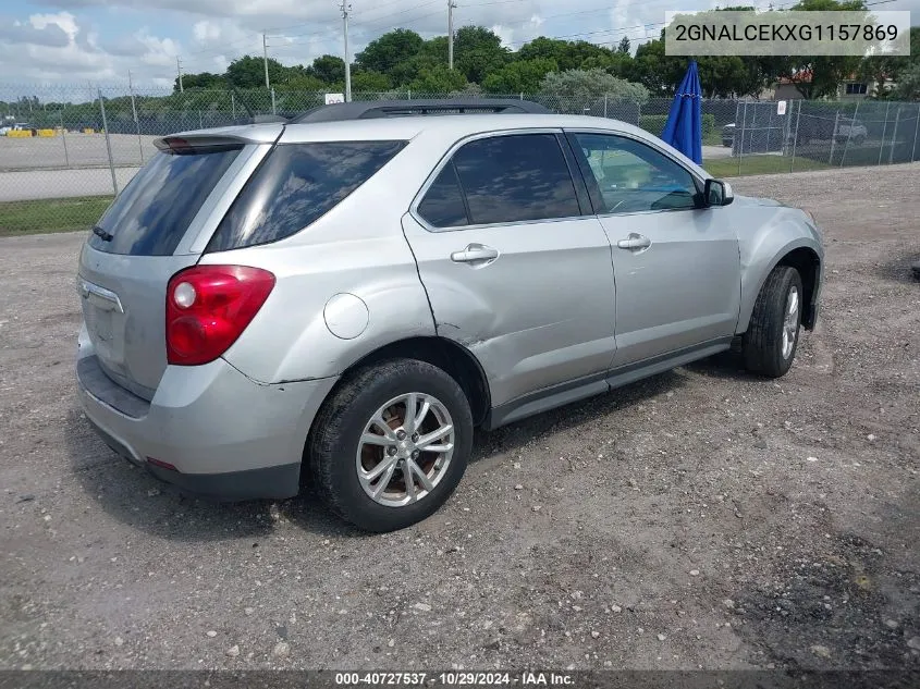 2016 Chevrolet Equinox Lt VIN: 2GNALCEKXG1157869 Lot: 40727537