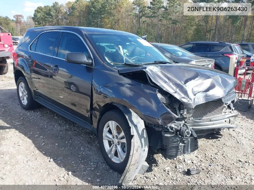 2016 Chevrolet Equinox Ls VIN: 2GNFLEEK9G6263430 Lot: 40730596