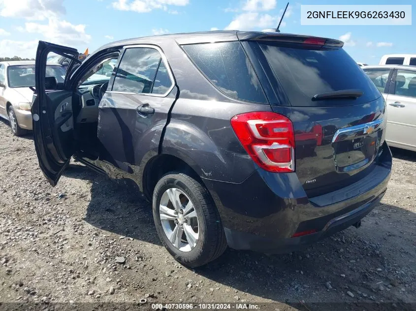 2016 Chevrolet Equinox Ls VIN: 2GNFLEEK9G6263430 Lot: 40730596