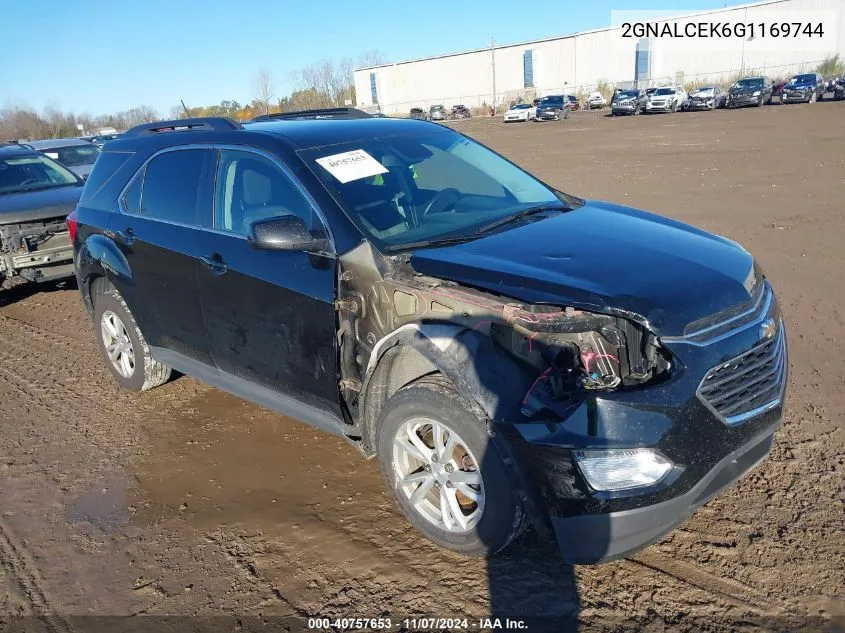 2016 Chevrolet Equinox Lt VIN: 2GNALCEK6G1169744 Lot: 40757653