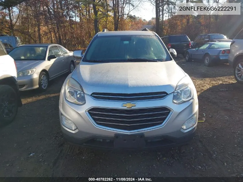 2016 Chevrolet Equinox Lt VIN: 2GNFLFEK6G6222291 Lot: 40782262