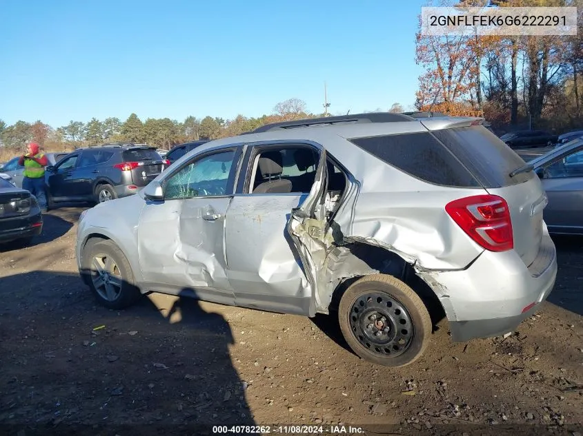 2016 Chevrolet Equinox Lt VIN: 2GNFLFEK6G6222291 Lot: 40782262