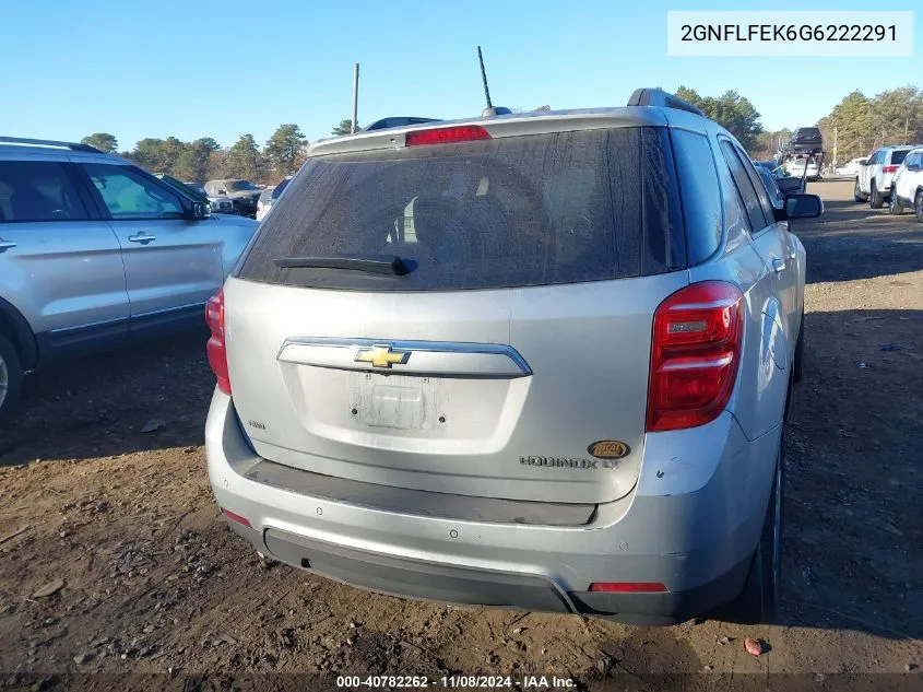 2016 Chevrolet Equinox Lt VIN: 2GNFLFEK6G6222291 Lot: 40782262