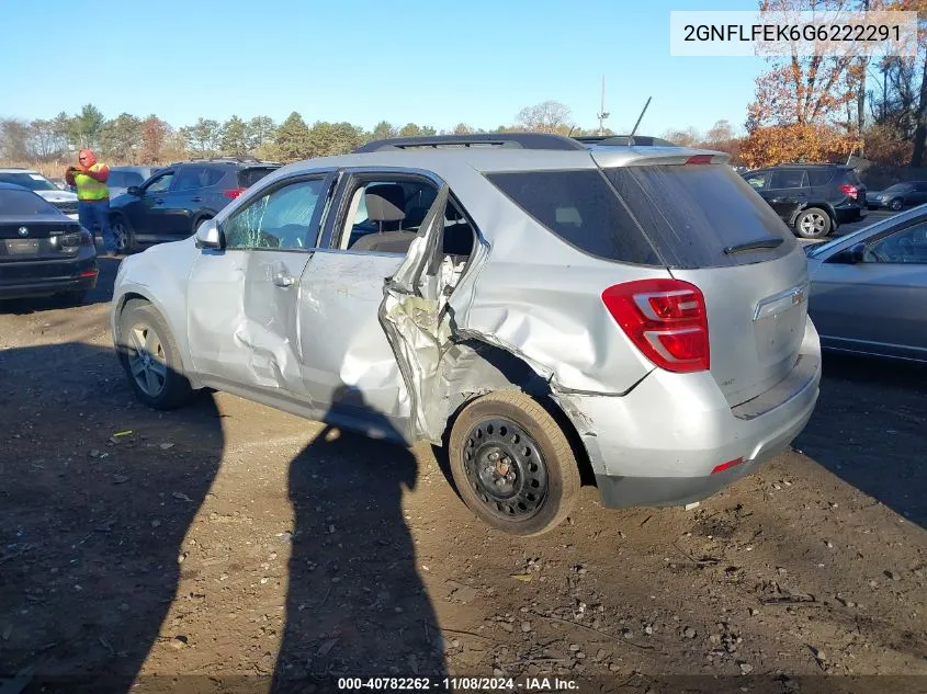 2016 Chevrolet Equinox Lt VIN: 2GNFLFEK6G6222291 Lot: 40782262