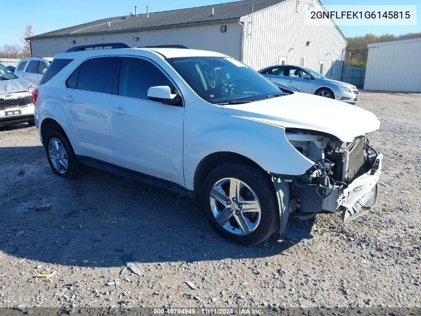 2016 Chevrolet Equinox Lt VIN: 2GNFLFEK1G6145815 Lot: 40794949