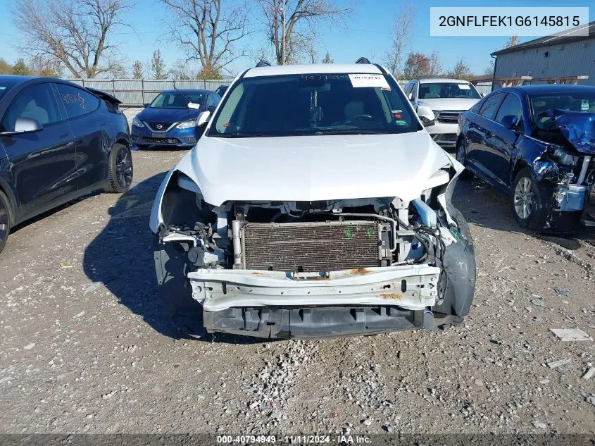 2016 Chevrolet Equinox Lt VIN: 2GNFLFEK1G6145815 Lot: 40794949