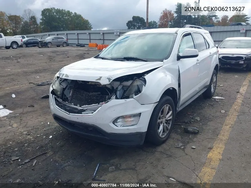 2016 Chevrolet Equinox Lt VIN: 2GNALCEK0G6213627 Lot: 40807784