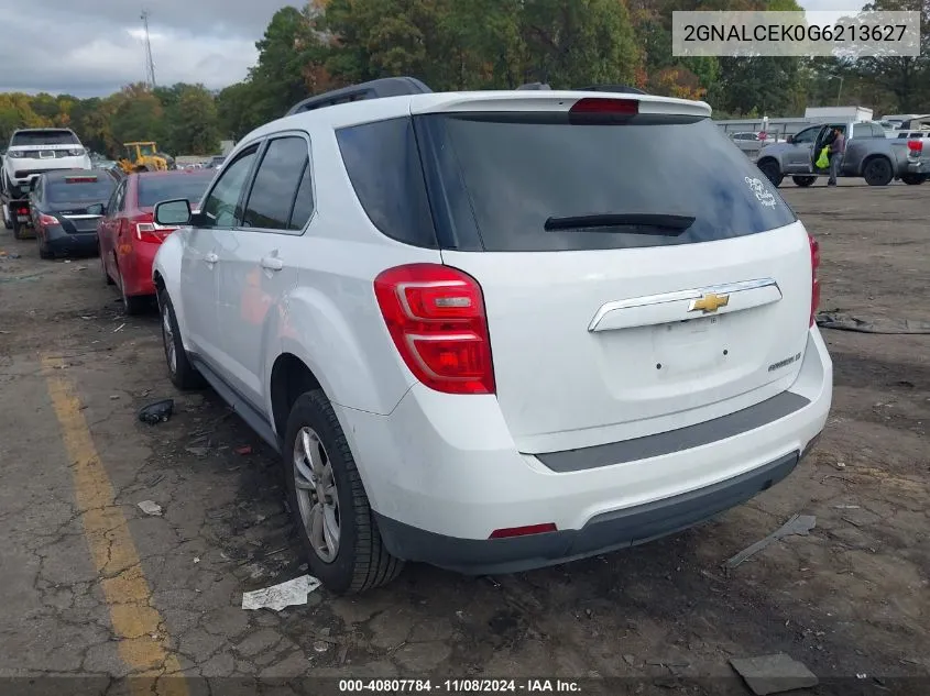 2016 Chevrolet Equinox Lt VIN: 2GNALCEK0G6213627 Lot: 40807784