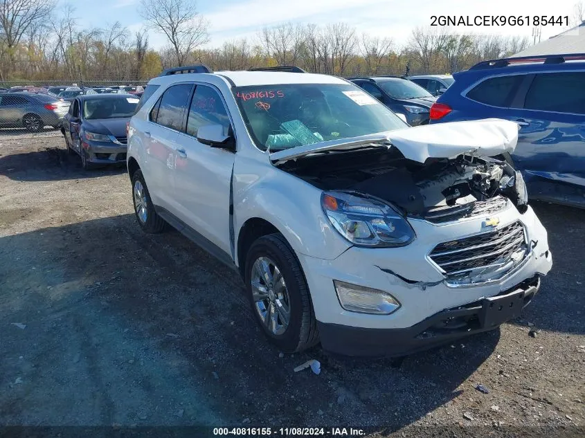 2016 Chevrolet Equinox Lt VIN: 2GNALCEK9G6185441 Lot: 40816155