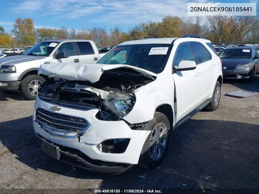 2016 Chevrolet Equinox Lt VIN: 2GNALCEK9G6185441 Lot: 40816155