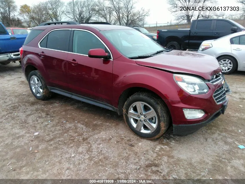 2016 Chevrolet Equinox Lt VIN: 2GNALCEKXG6137303 Lot: 40819909