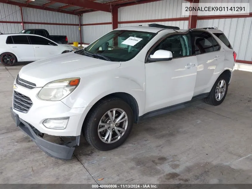 2016 Chevrolet Equinox Lt VIN: 2GNALCEK9G1141291 Lot: 40860806