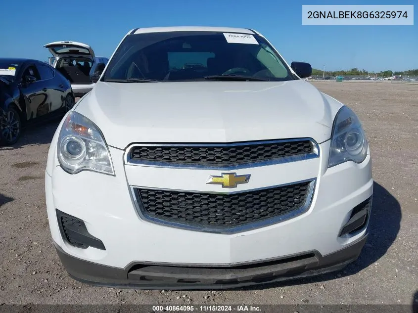 2016 Chevrolet Equinox Ls VIN: 2GNALBEK8G6325974 Lot: 40864095