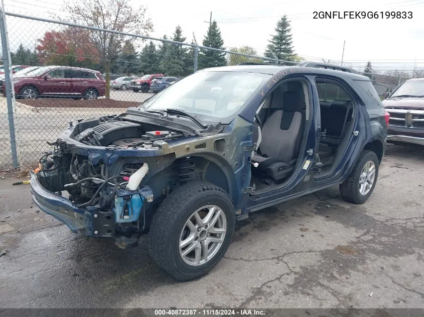 2016 Chevrolet Equinox Lt VIN: 2GNFLFEK9G6199833 Lot: 40872387