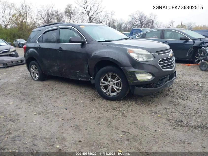 2016 Chevrolet Equinox Lt VIN: 2GNALCEK7G6302515 Lot: 40875622