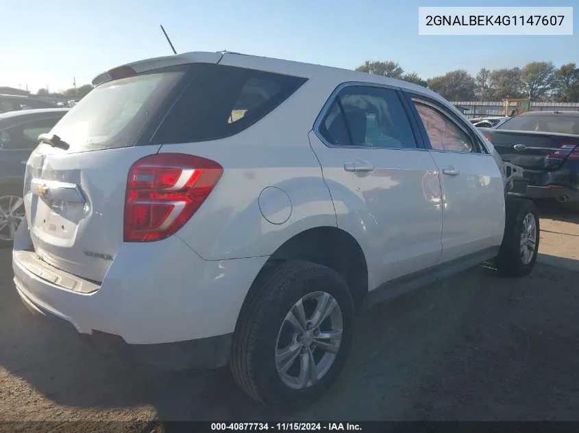 2GNALBEK4G1147607 2016 Chevrolet Equinox Ls