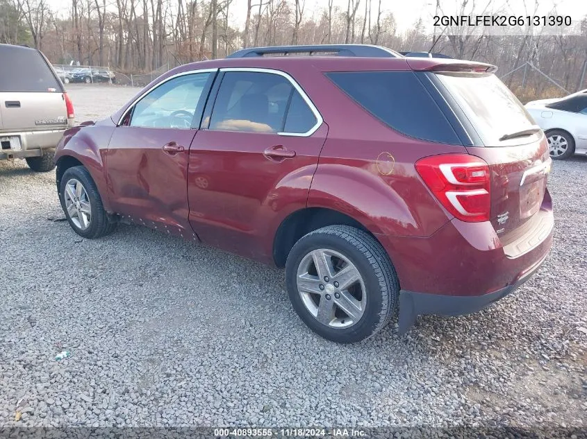 2016 Chevrolet Equinox Lt VIN: 2GNFLFEK2G6131390 Lot: 40893555