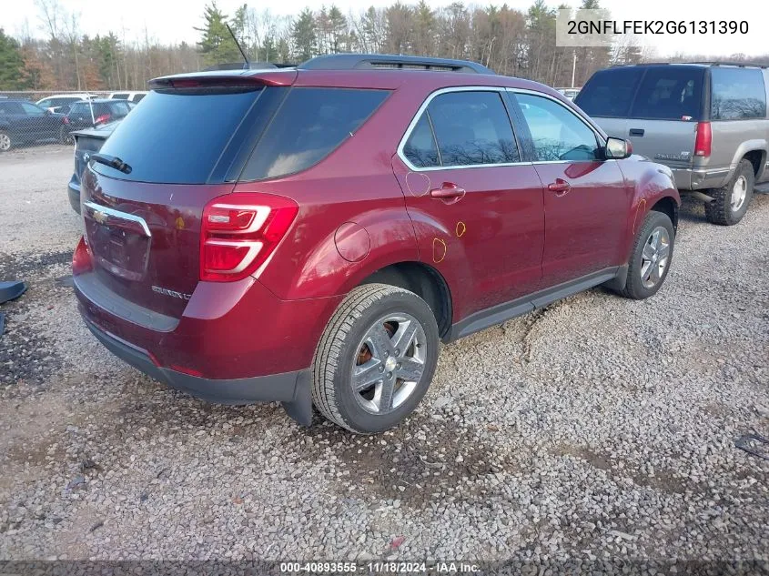 2016 Chevrolet Equinox Lt VIN: 2GNFLFEK2G6131390 Lot: 40893555