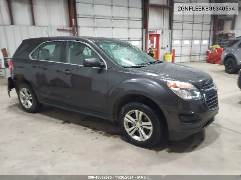 2016 Chevrolet Equinox Ls VIN: 2GNFLEEK8G6340594 Lot: 40899975