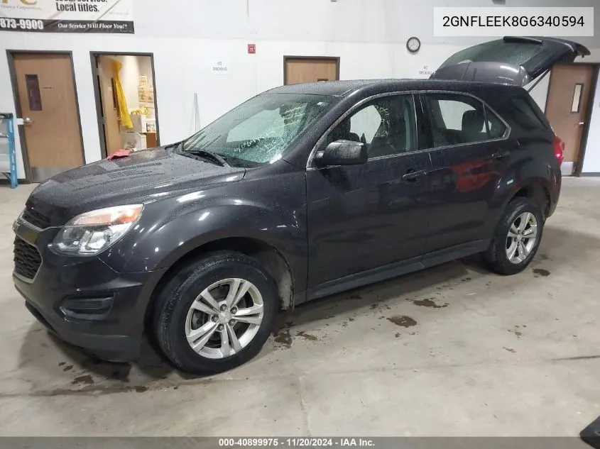 2016 Chevrolet Equinox Ls VIN: 2GNFLEEK8G6340594 Lot: 40899975