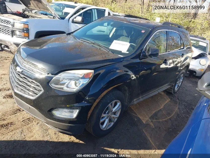 2016 Chevrolet Equinox Lt VIN: 2GNALCEK6G1158999 Lot: 40903057