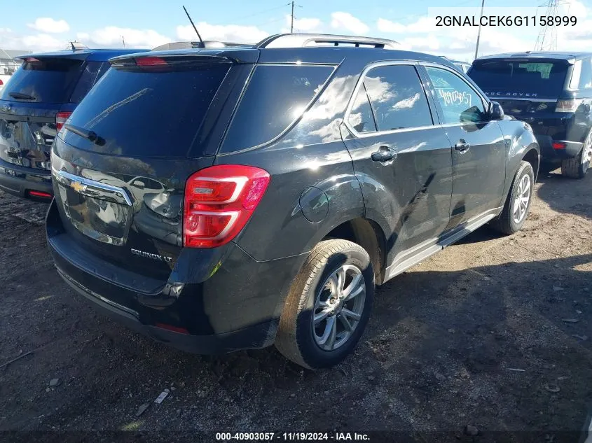 2016 Chevrolet Equinox Lt VIN: 2GNALCEK6G1158999 Lot: 40903057