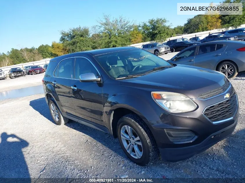 2016 Chevrolet Equinox Ls VIN: 2GNALBEK7G6296855 Lot: 40921951