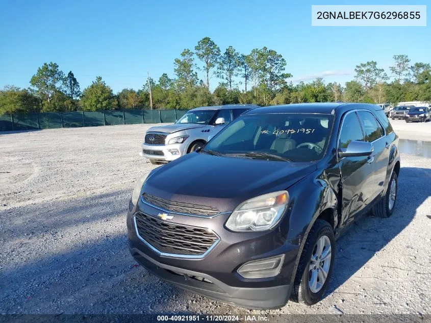 2016 Chevrolet Equinox Ls VIN: 2GNALBEK7G6296855 Lot: 40921951