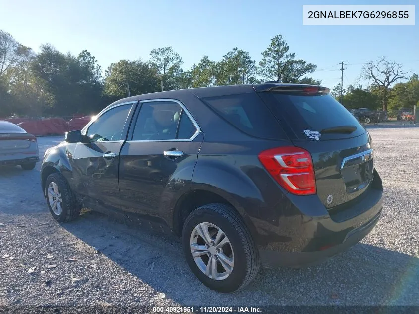 2016 Chevrolet Equinox Ls VIN: 2GNALBEK7G6296855 Lot: 40921951