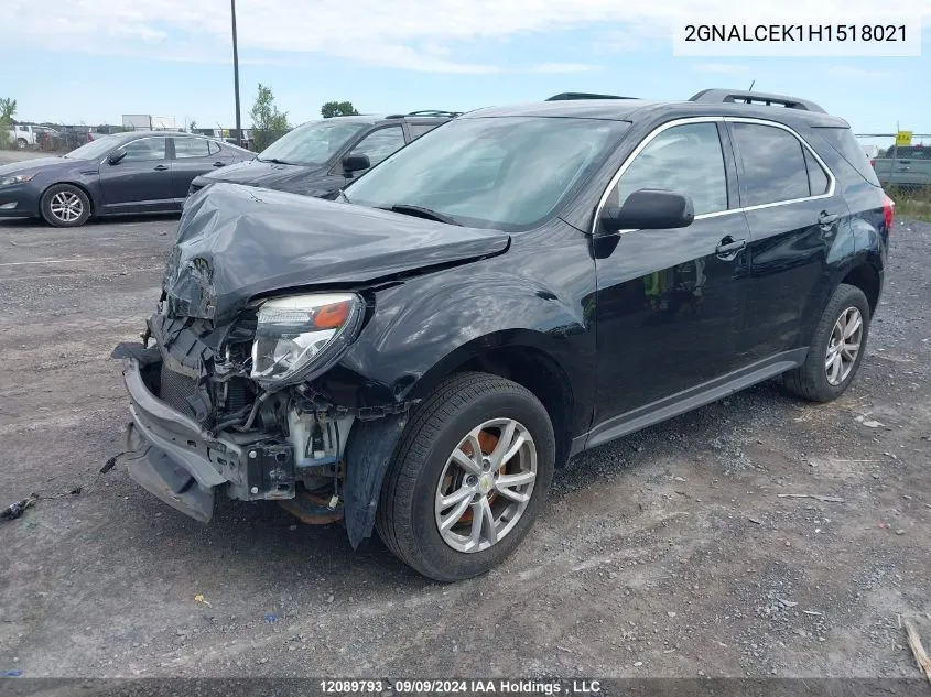 2017 Chevrolet Equinox VIN: 2GNALCEK1H1518021 Lot: 12089793