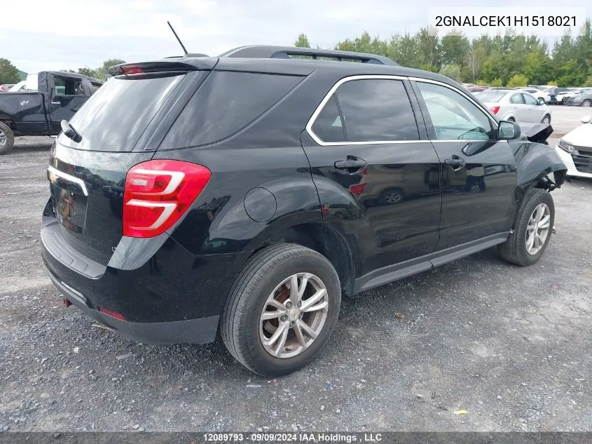 2017 Chevrolet Equinox VIN: 2GNALCEK1H1518021 Lot: 12089793