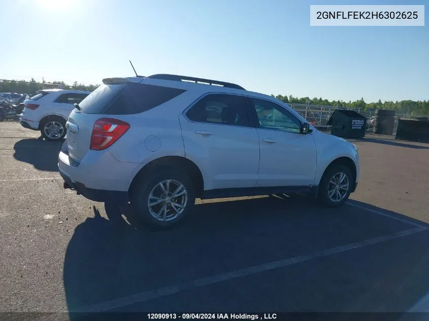 2017 Chevrolet Equinox Lt VIN: 2GNFLFEK2H6302625 Lot: 12090913