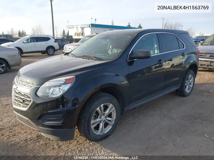 2017 Chevrolet Equinox VIN: 2GNALBEK4H1563769 Lot: 12144230