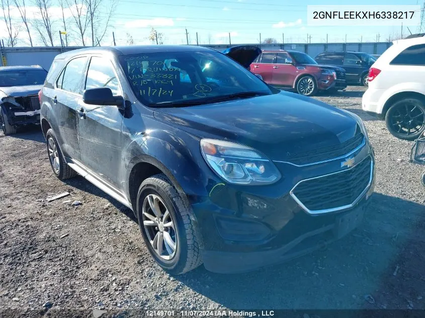 2017 Chevrolet Equinox VIN: 2GNFLEEKXH6338217 Lot: 12149701