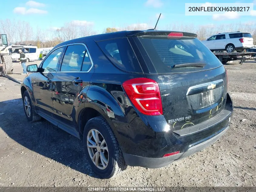 2017 Chevrolet Equinox VIN: 2GNFLEEKXH6338217 Lot: 12149701