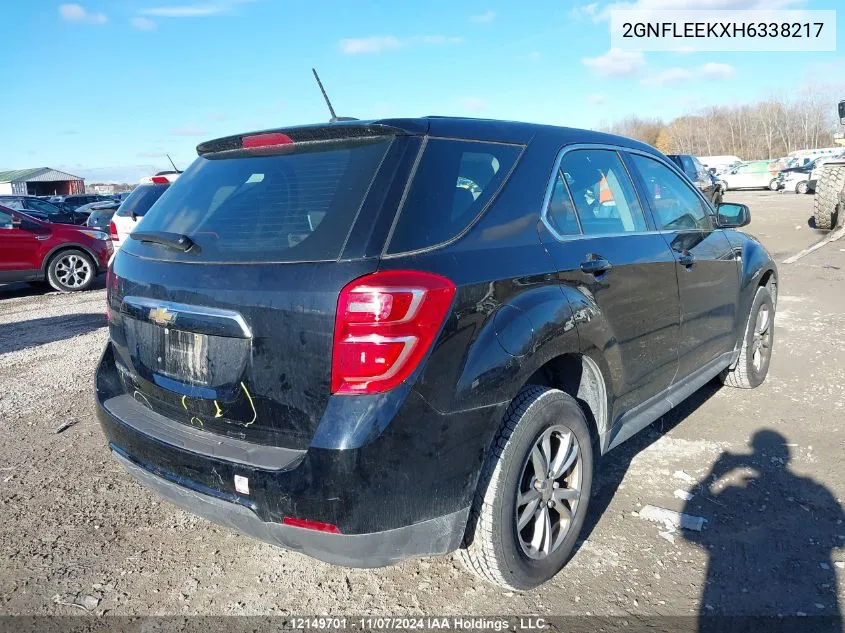 2017 Chevrolet Equinox VIN: 2GNFLEEKXH6338217 Lot: 12149701