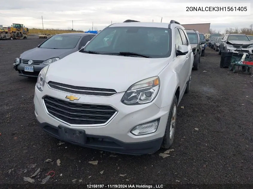 2017 Chevrolet Equinox VIN: 2GNALCEK3H1561405 Lot: 12158197