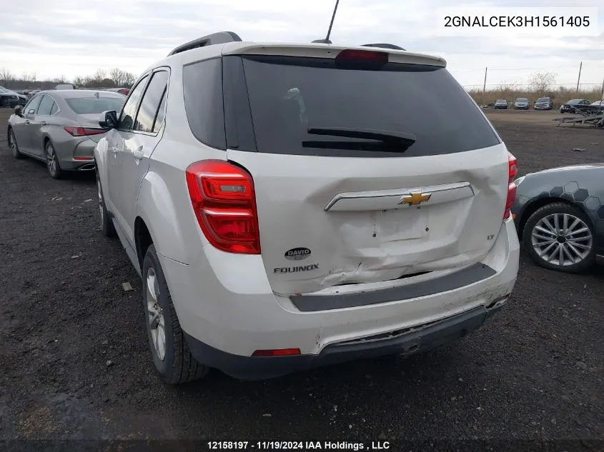 2017 Chevrolet Equinox VIN: 2GNALCEK3H1561405 Lot: 12158197