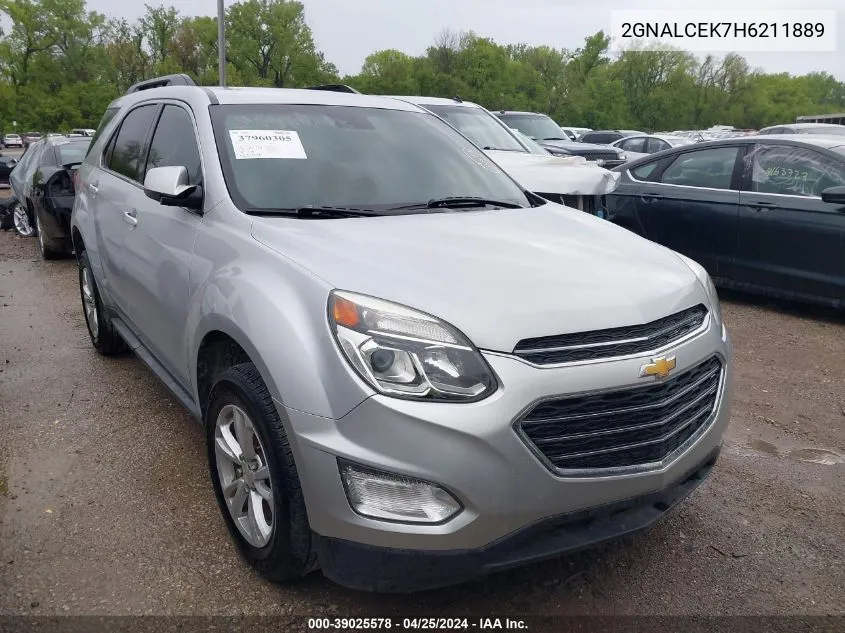 2017 Chevrolet Equinox Lt VIN: 2GNALCEK7H6211889 Lot: 39025578